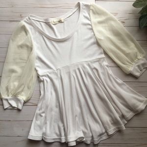 {Snidel} White Empire Waist Flowy Top Size S
